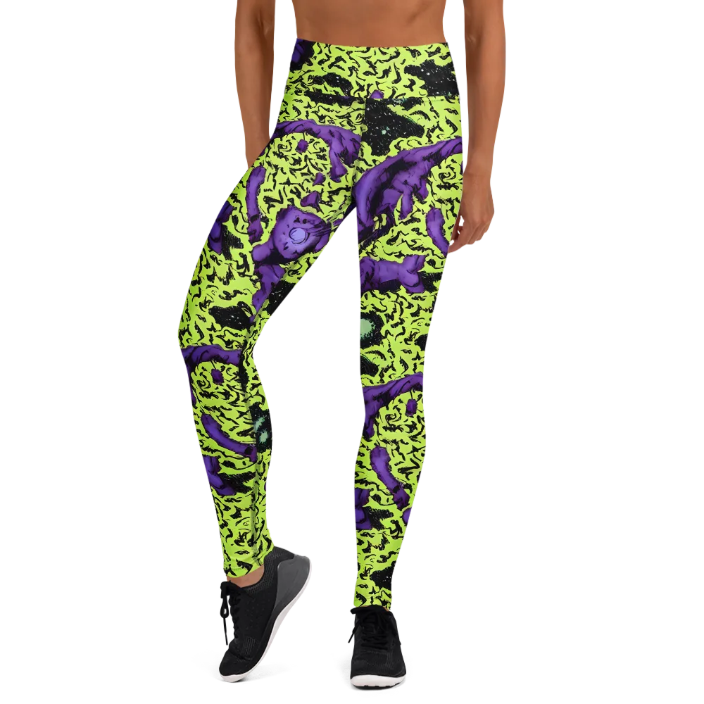Violet Mayhem on Yoga Leggings — Front