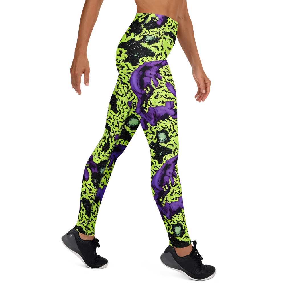 Violet Mayhem on Yoga Leggings — Right