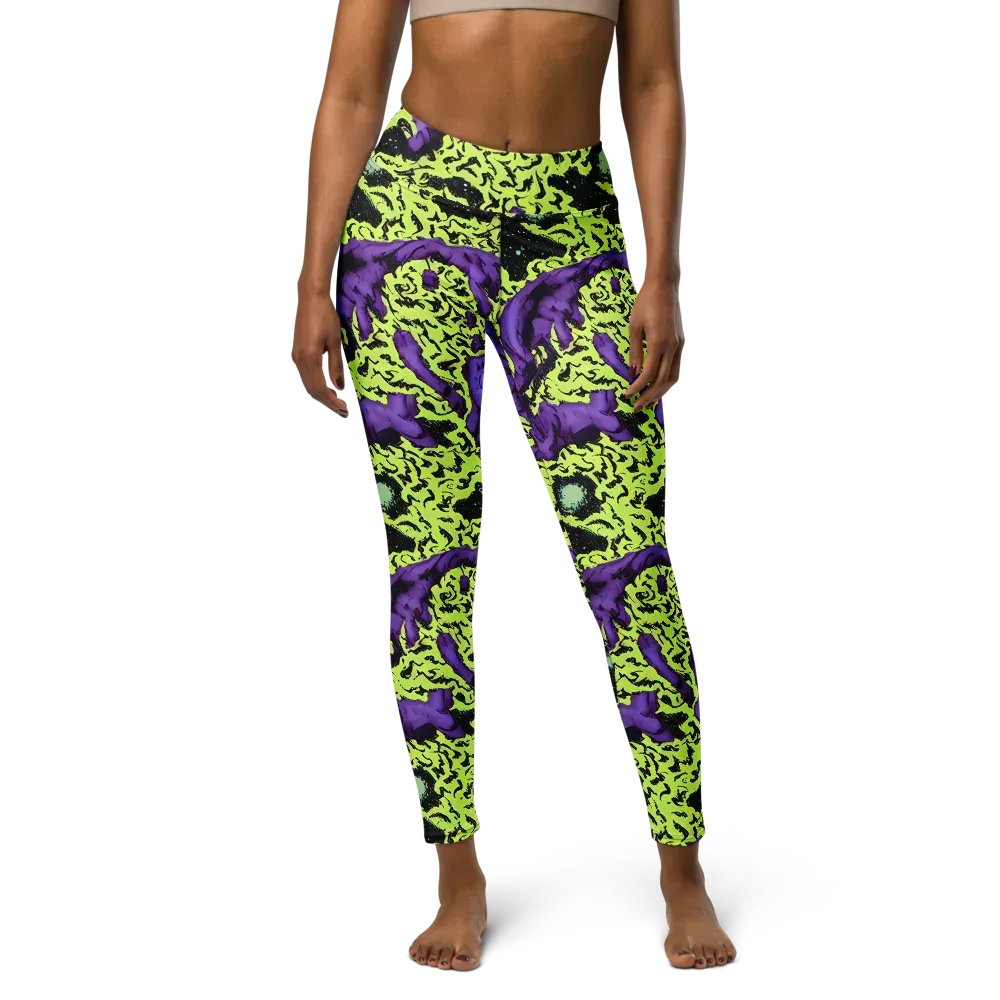 Violet Mayhem on Yoga Leggings — Front