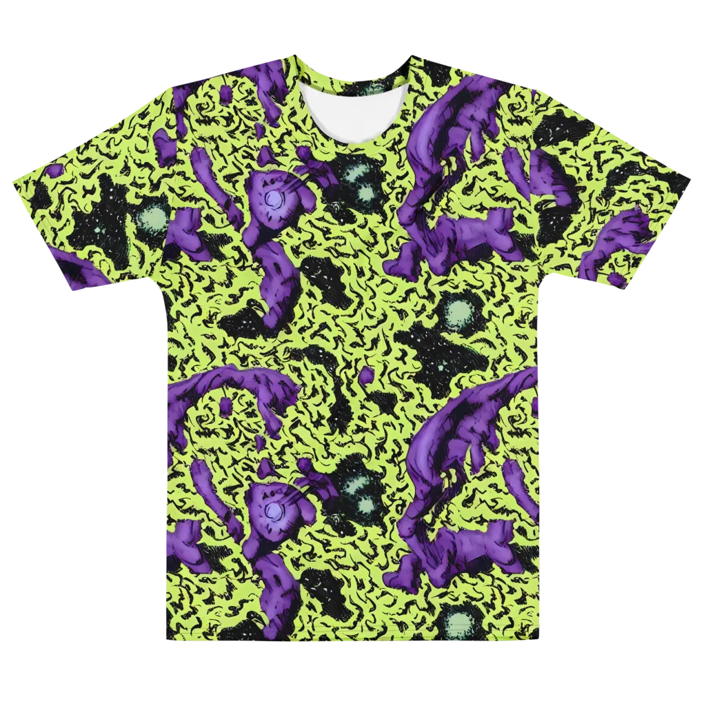Violet Mayhem on Men's Cotton Crew Neck T-Shirt — Front
