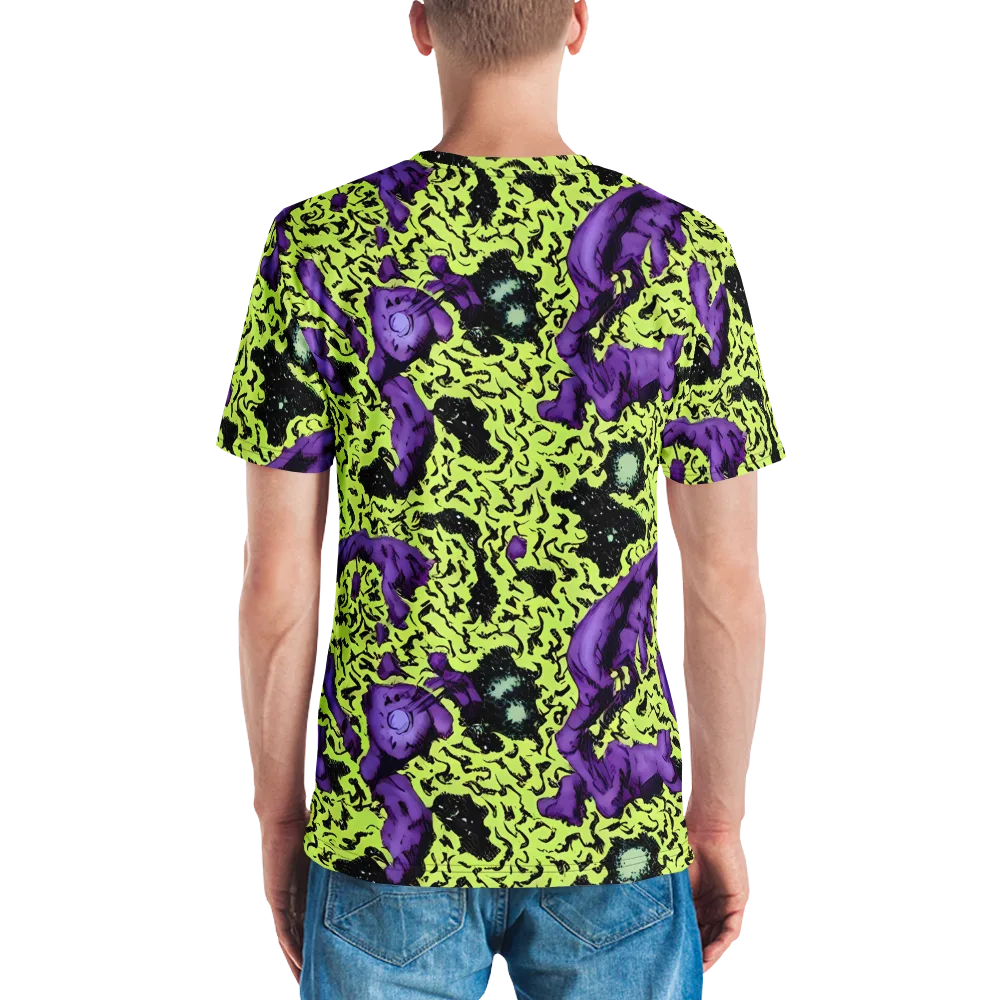 Violet Mayhem on Men's Crew Neck T-Shirt — Back