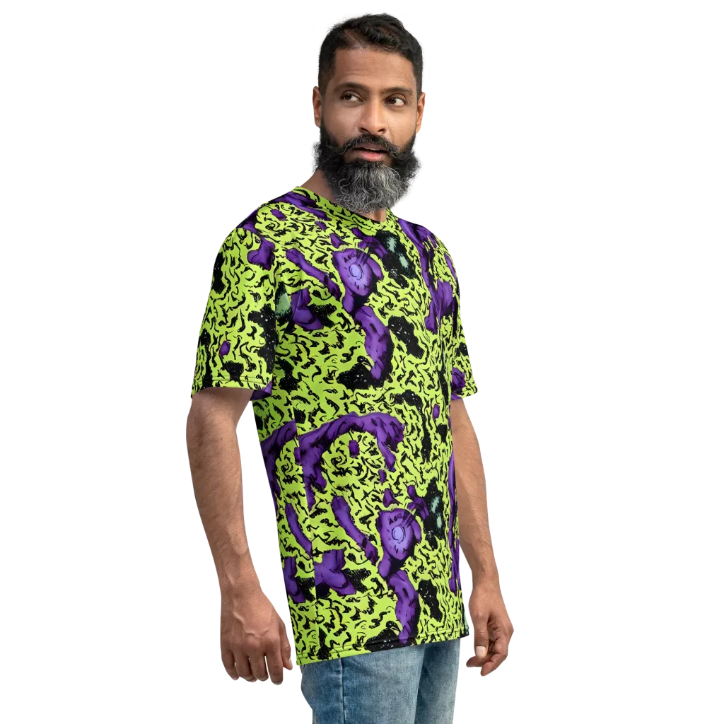 Violet Mayhem on Men's Crew Neck T-Shirt — Right