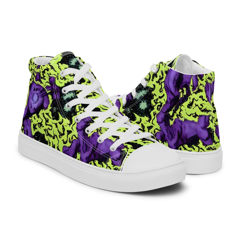 Violet Mayhem on Men's High Top Canvas Shoes — Right