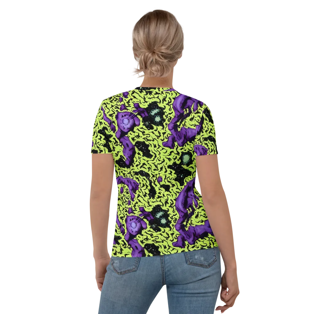 Violet Mayhem on Women's Crew Neck T-Shirt — Back