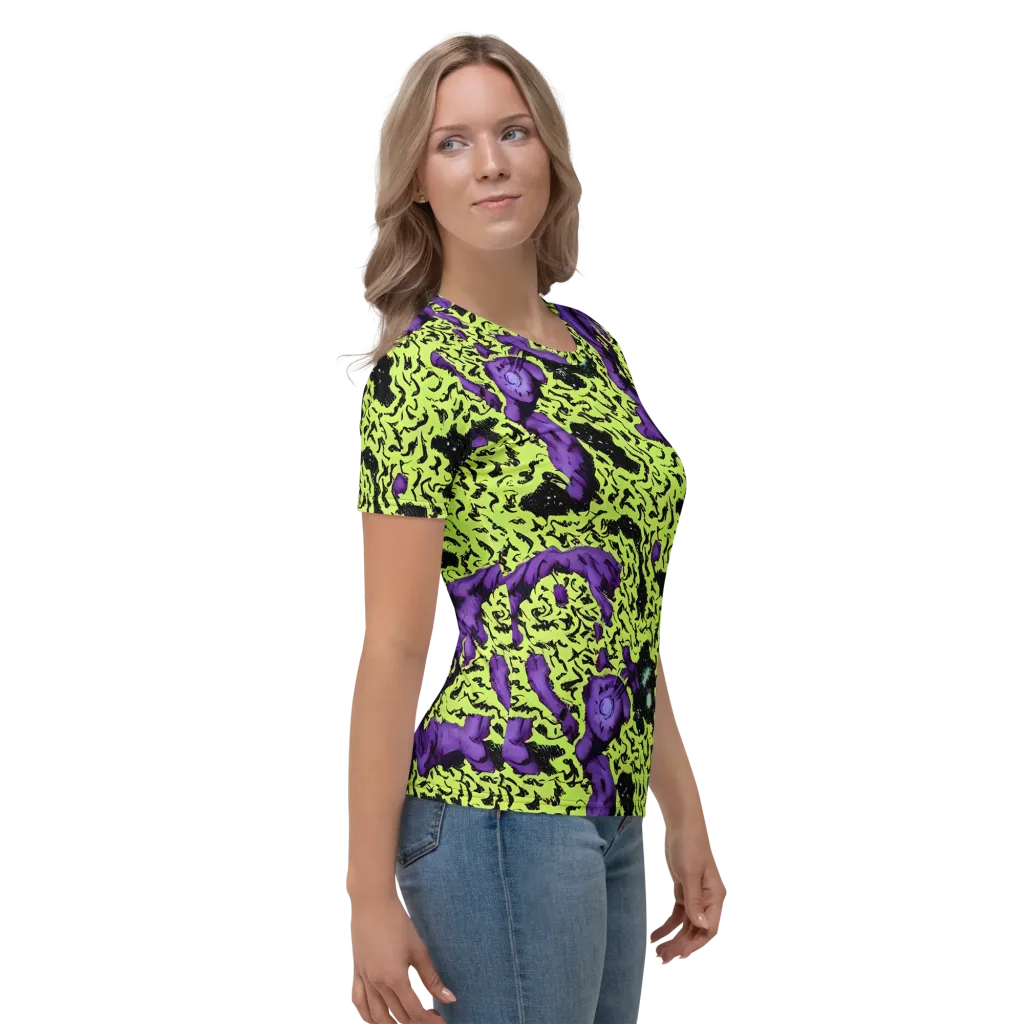 Violet Mayhem on Women's Crew Neck T-Shirt — Right