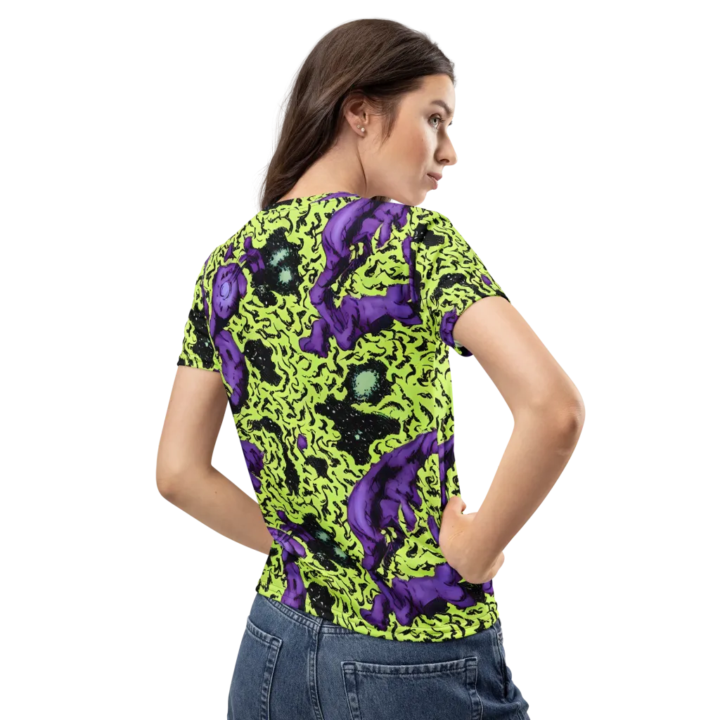 Violet Mayhem on Women's Crew Neck T-Shirt — Back