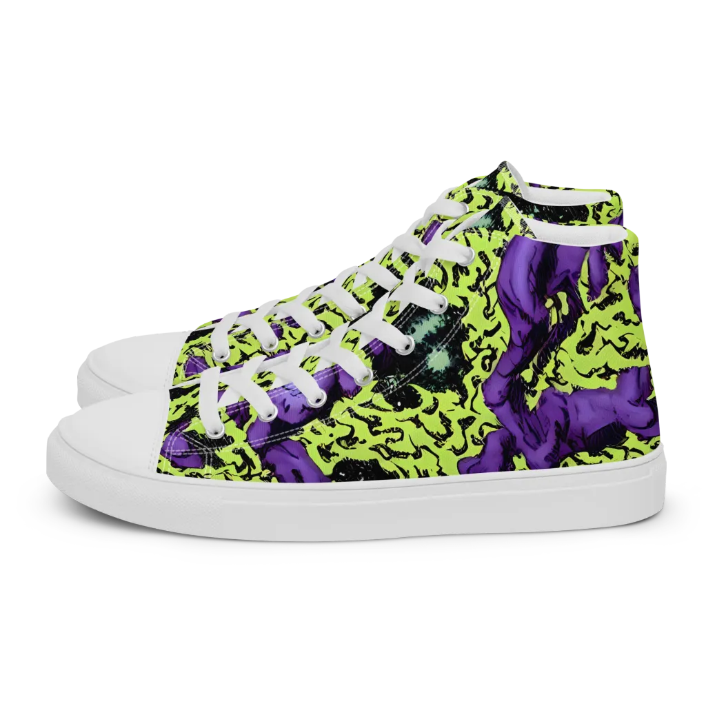 Violet Mayhem on Women's High Top Canvas Shoes — Left