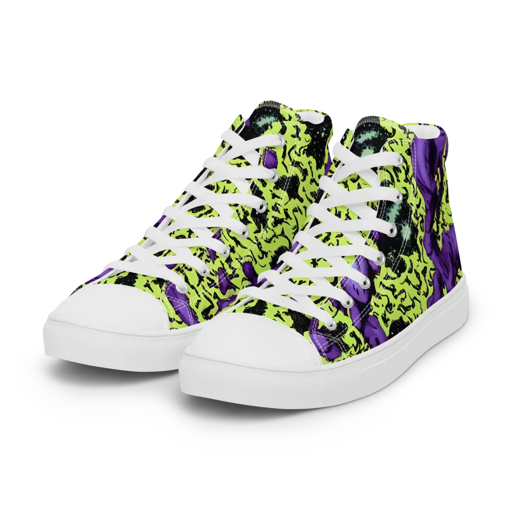 Violet Mayhem on Women's High Top Canvas Shoes — Left Front