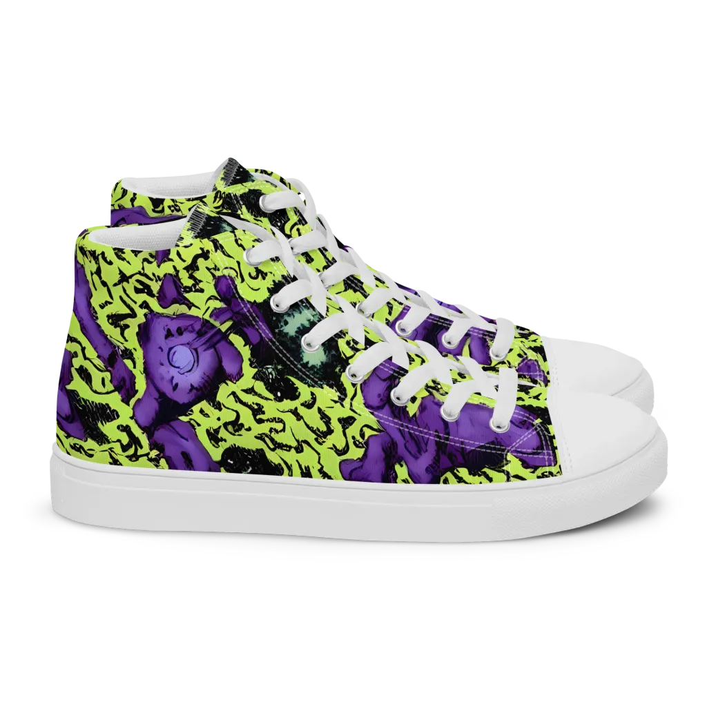 Violet Mayhem on Women's High Top Canvas Shoes — Right