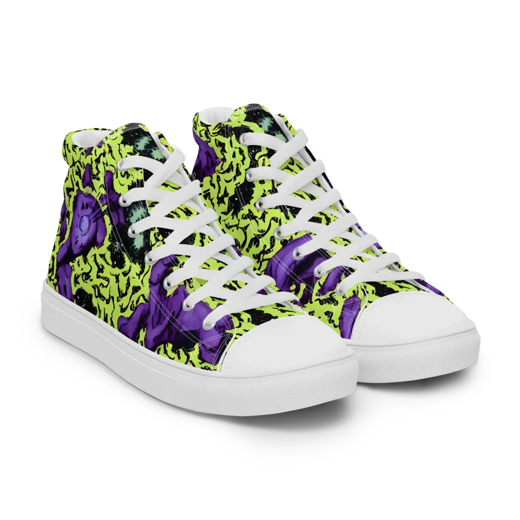 Violet Mayhem on Women's High Top Canvas Shoes — Right Front