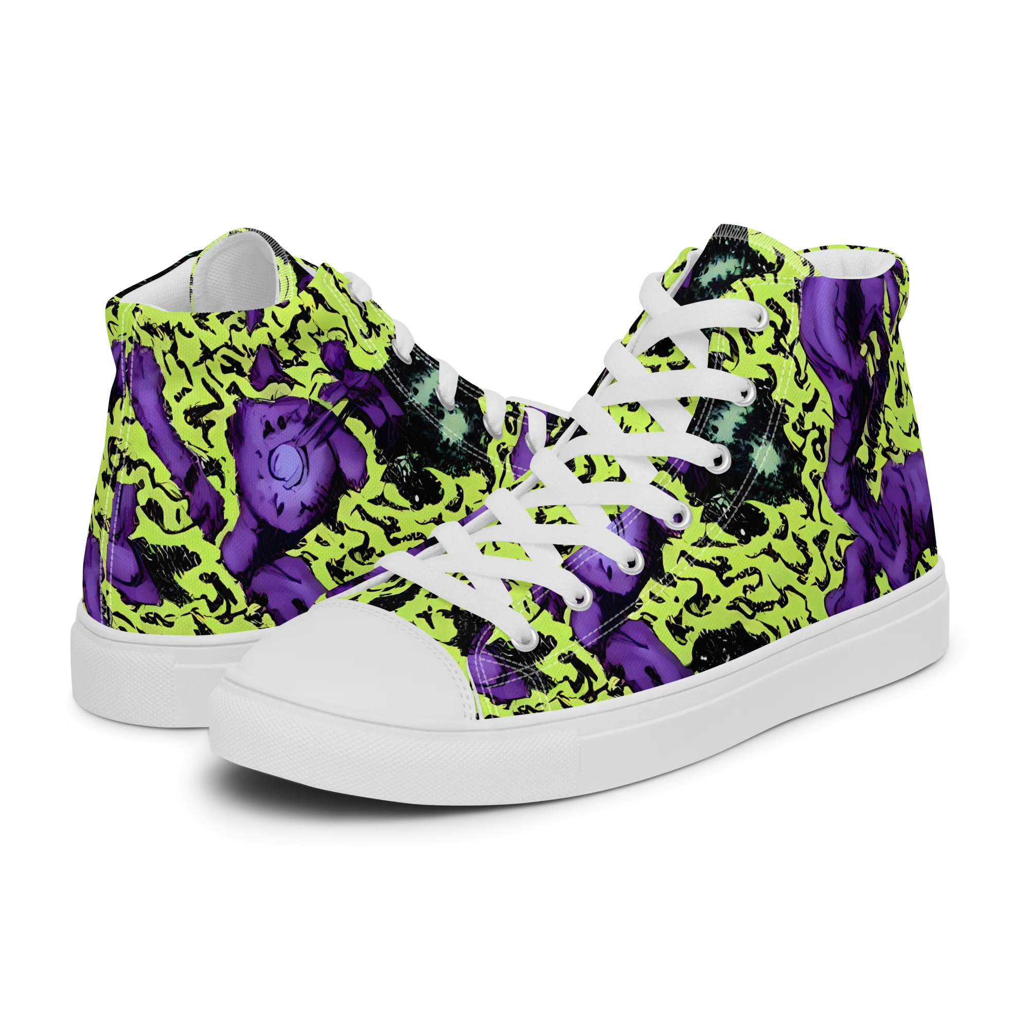 Violet Mayhem on Women's High Top Canvas Shoes — Left