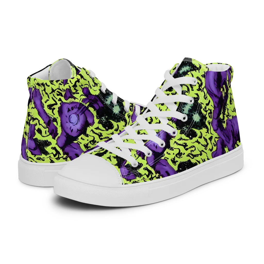 Violet Mayhem on Women's High Top Canvas Shoes — Left