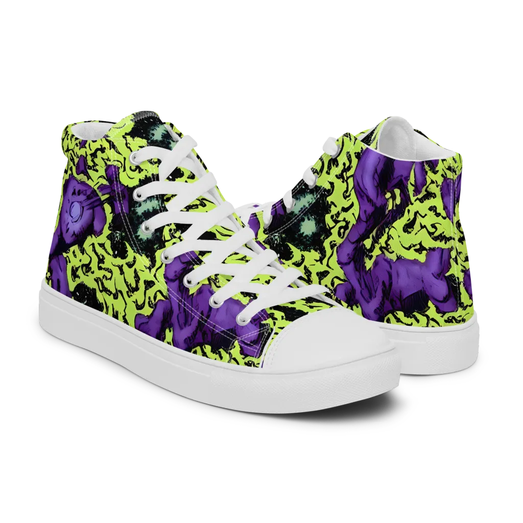 Violet Mayhem on Women's High Top Canvas Shoes — Right