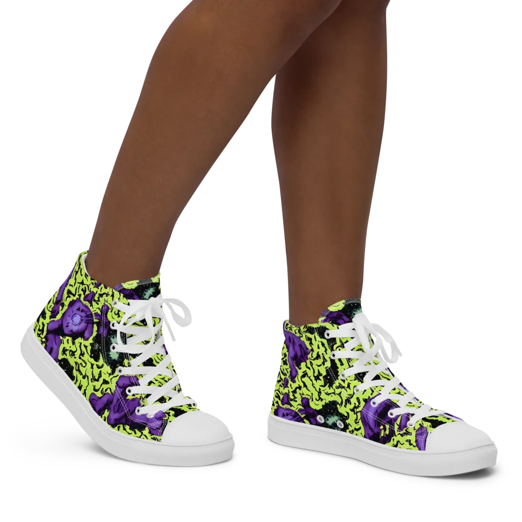 Violet Mayhem on Women's High Top Canvas Shoes — Right