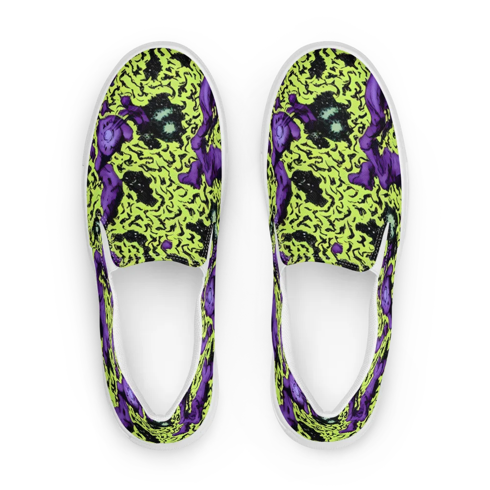 Violet Mayhem on Men's Slip-On Canvas Shoes — Front