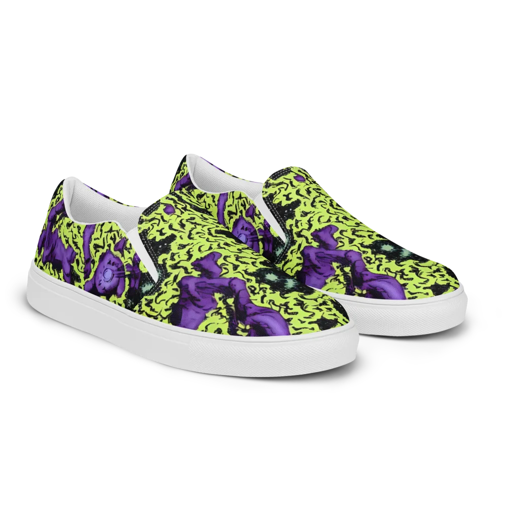 Violet Mayhem on Men's Slip-On Canvas Shoes — Right Front