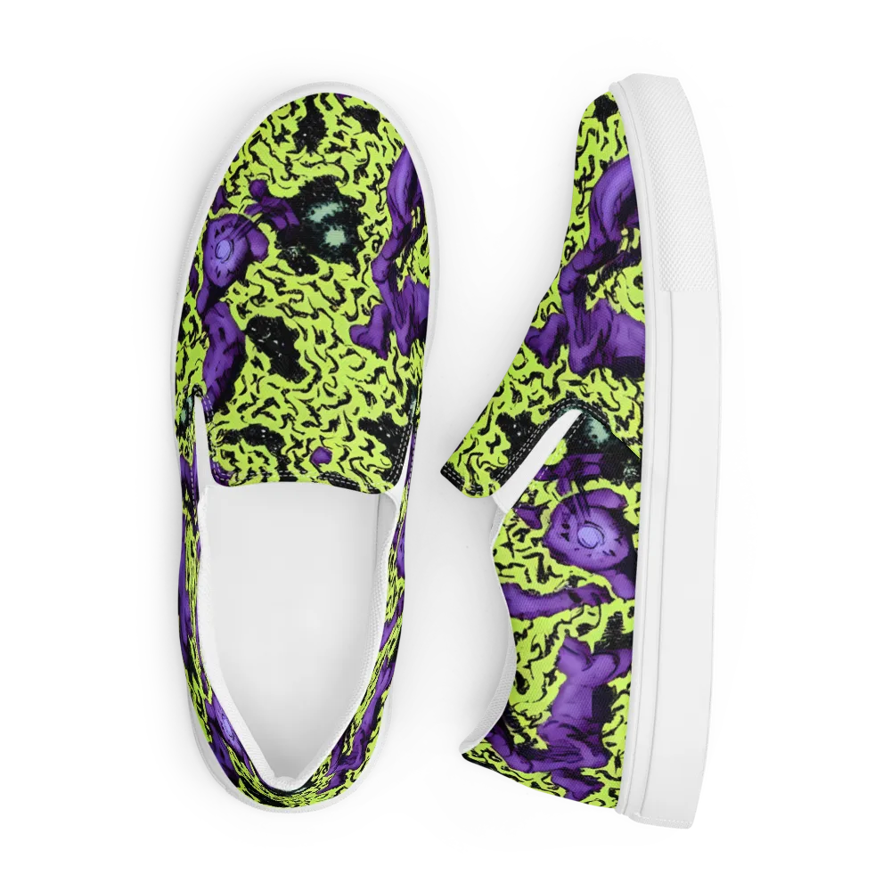 Violet Mayhem on Men's Slip-On Canvas Shoes — Front