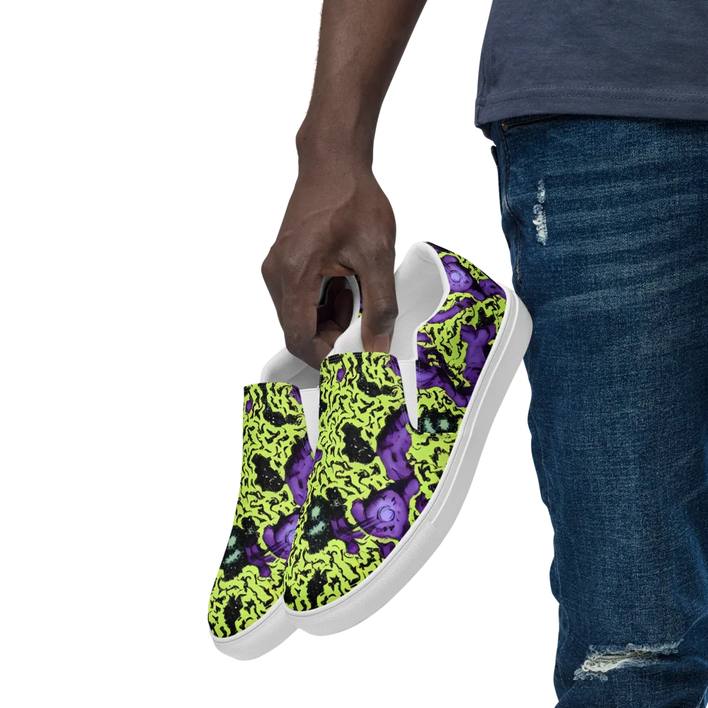 Violet Mayhem on Men's Slip-On Canvas Shoes — Left Front