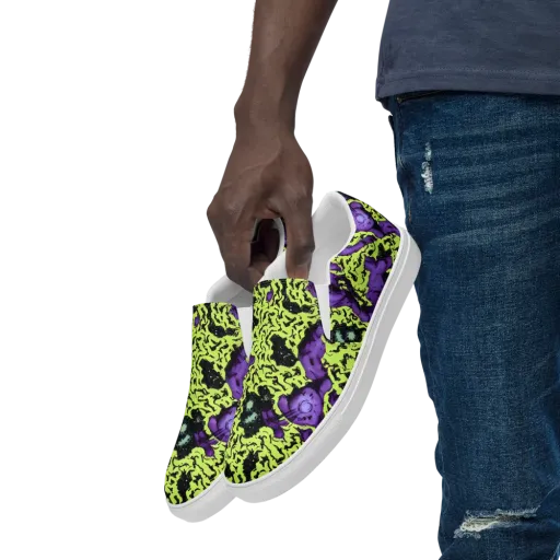 Violet Mayhem on a Men's Slip-On Canvas Shoes