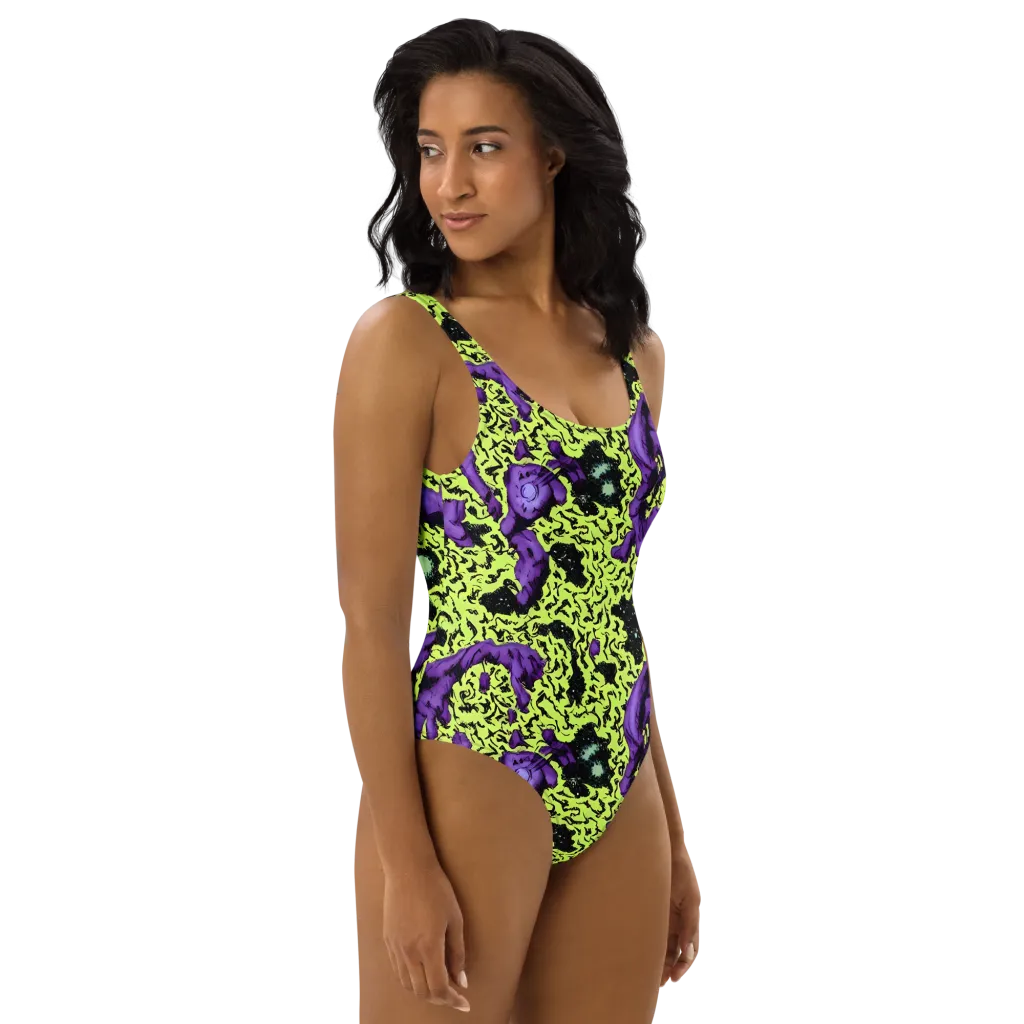 Violet Mayhem on One-Piece Swimsuit — Right