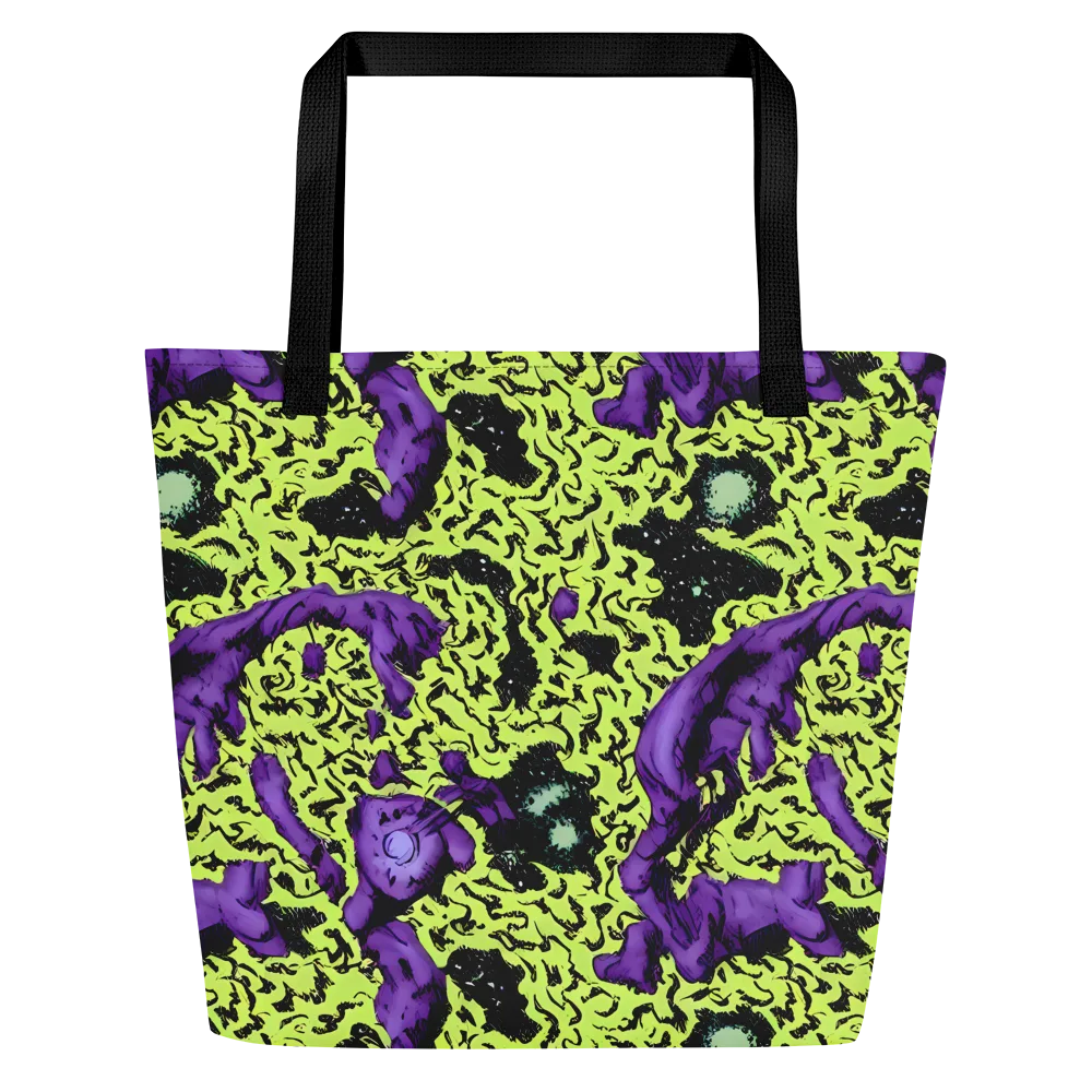 Violet Mayhem on Large Tote Bag W/ Pocket — Front