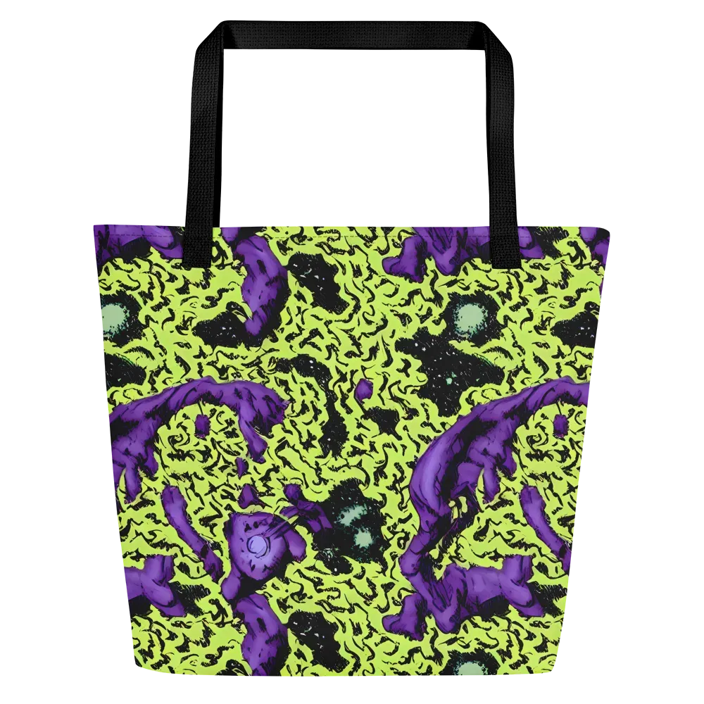 Violet Mayhem on Large Tote Bag W/ Pocket — Front