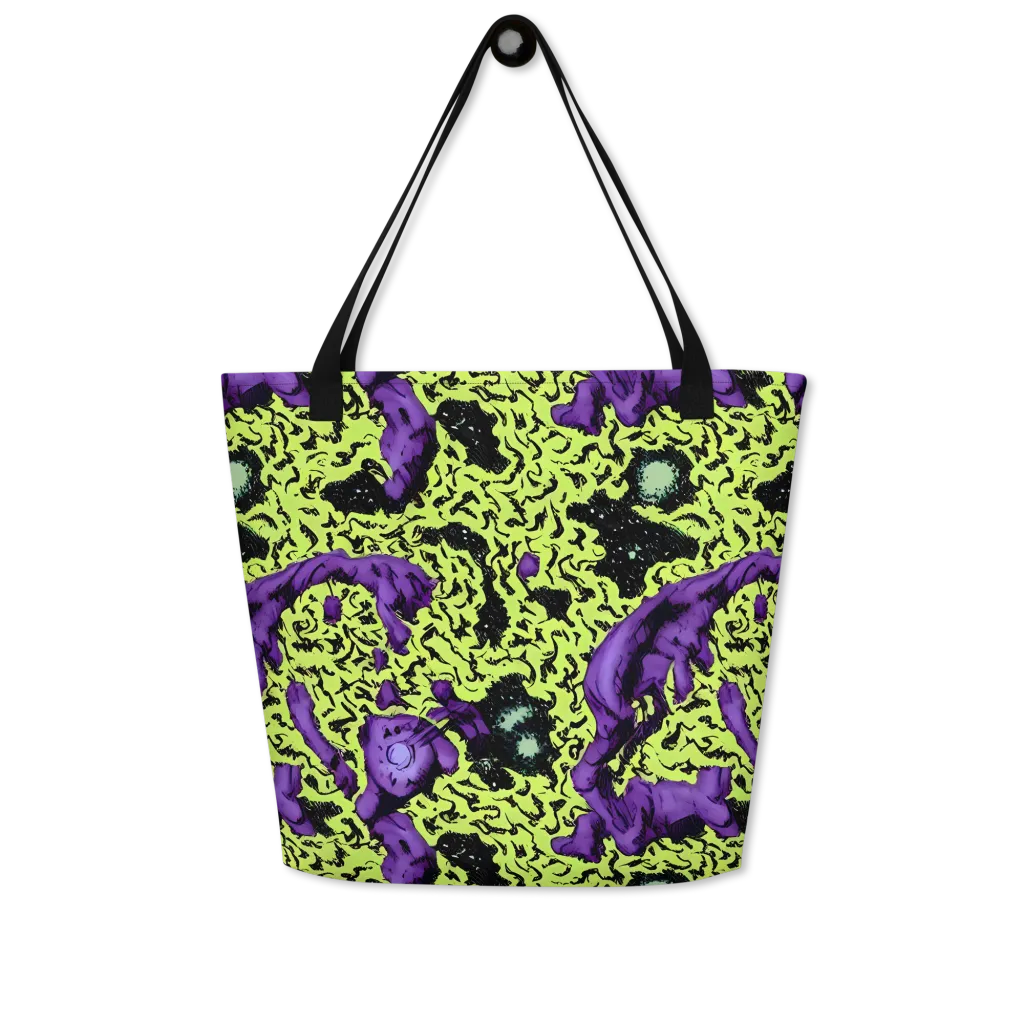 Violet Mayhem on Large Tote Bag W/ Pocket — Front