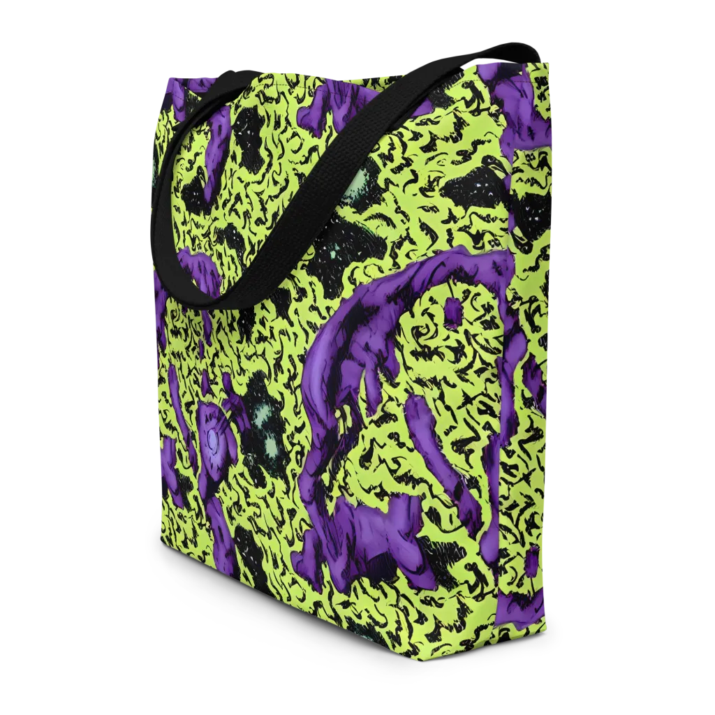 Violet Mayhem on Large Tote Bag W/ Pocket — Front