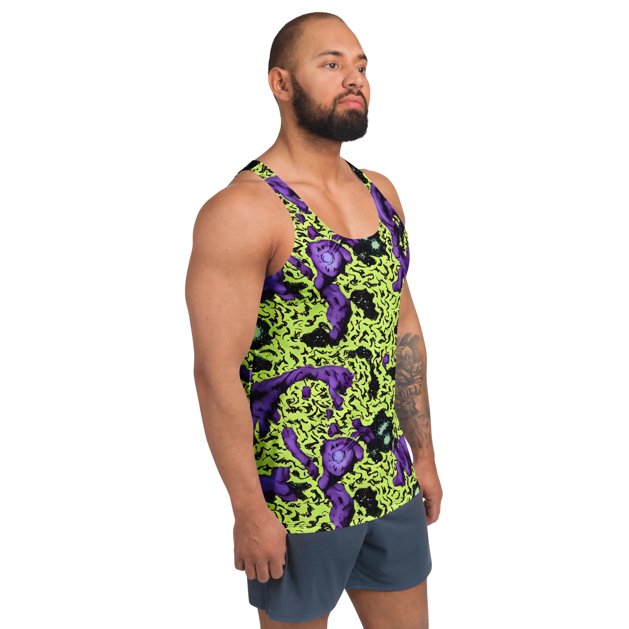 Violet Mayhem on Men's Tank Top — Right Front