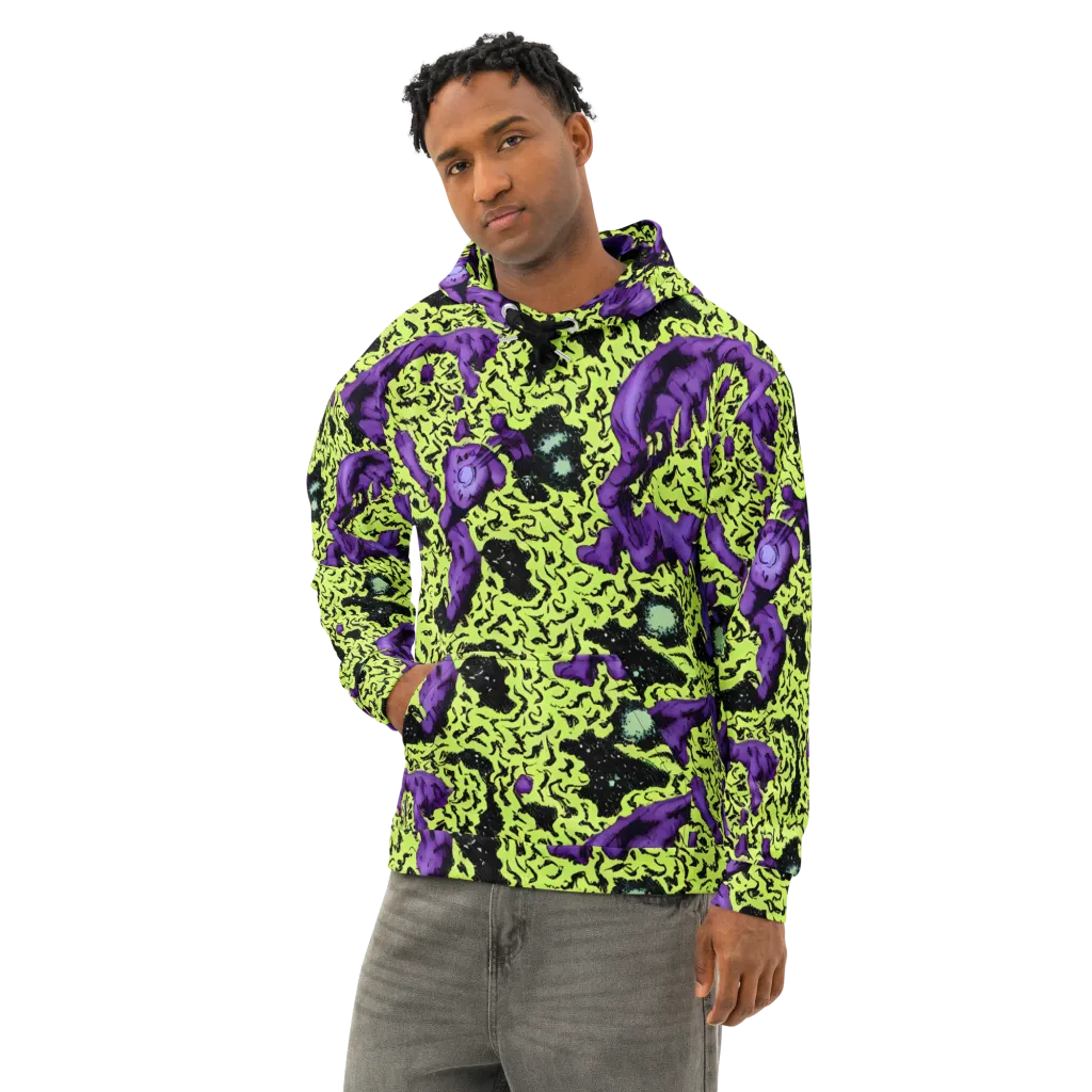 Violet Mayhem on Cotton Hoodie — Left Front