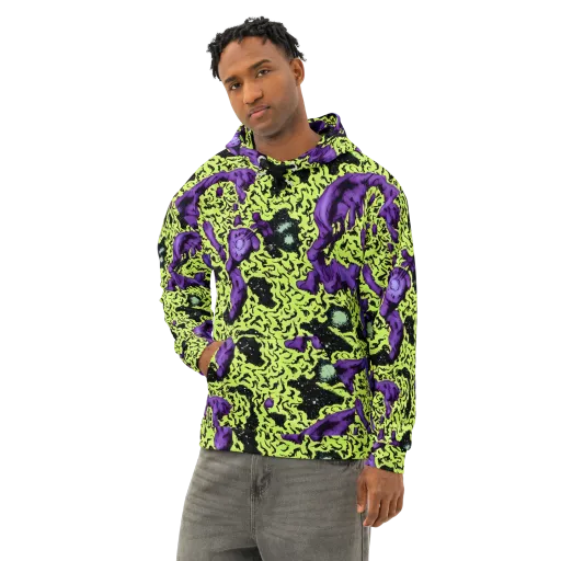 Violet Mayhem on a Cotton Hoodie