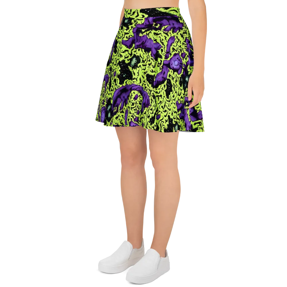 Violet Mayhem on Skater Skirt — Left