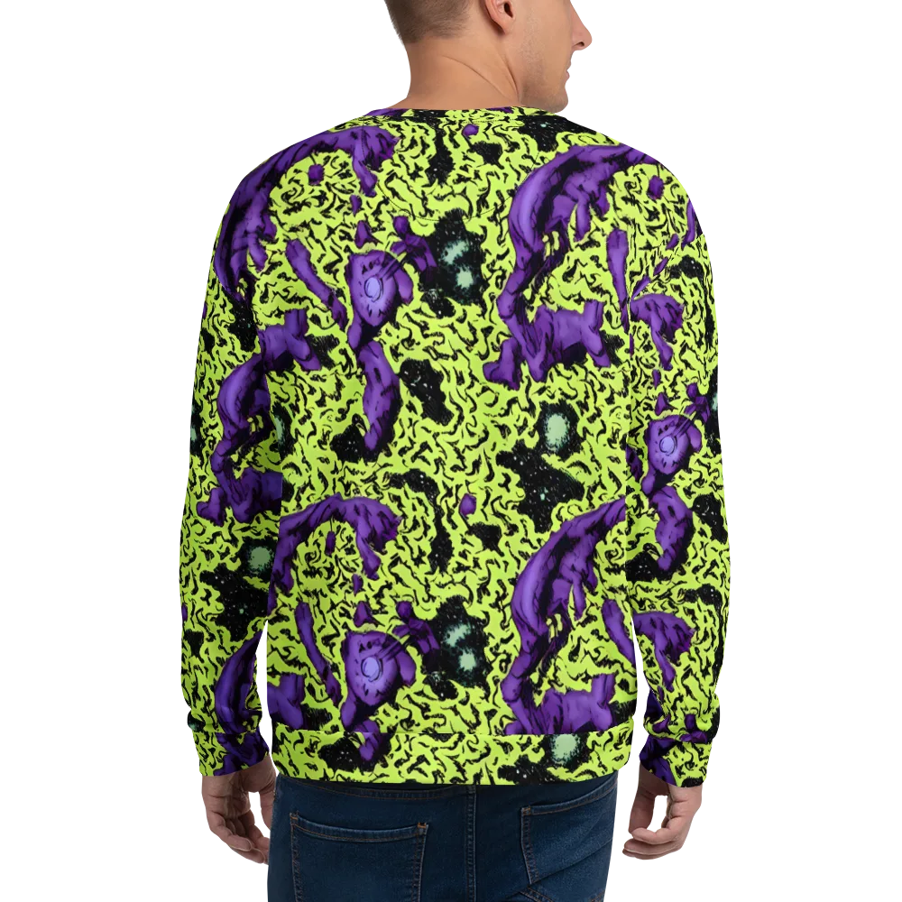 Violet Mayhem on Sweatshirt — Back