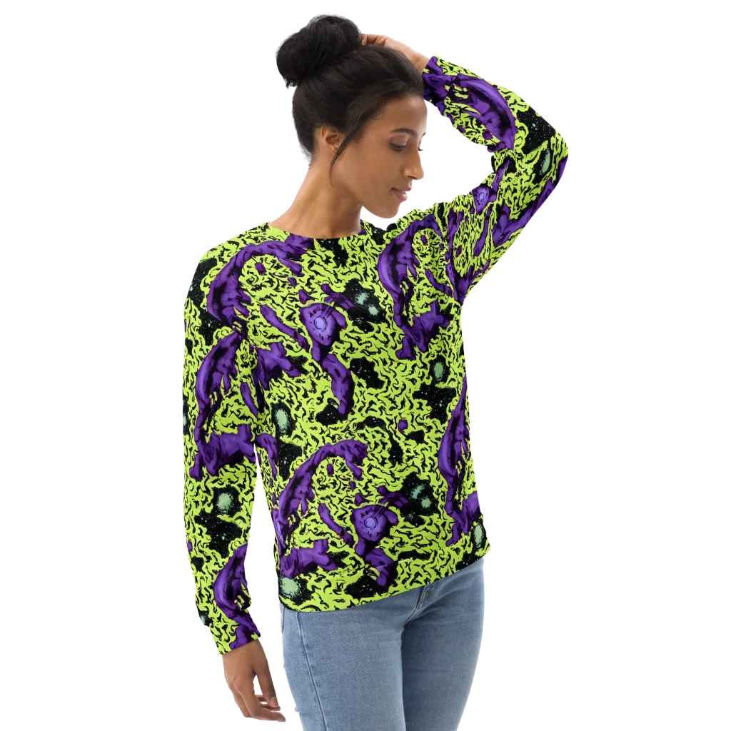Violet Mayhem on Sweatshirt — Right Front