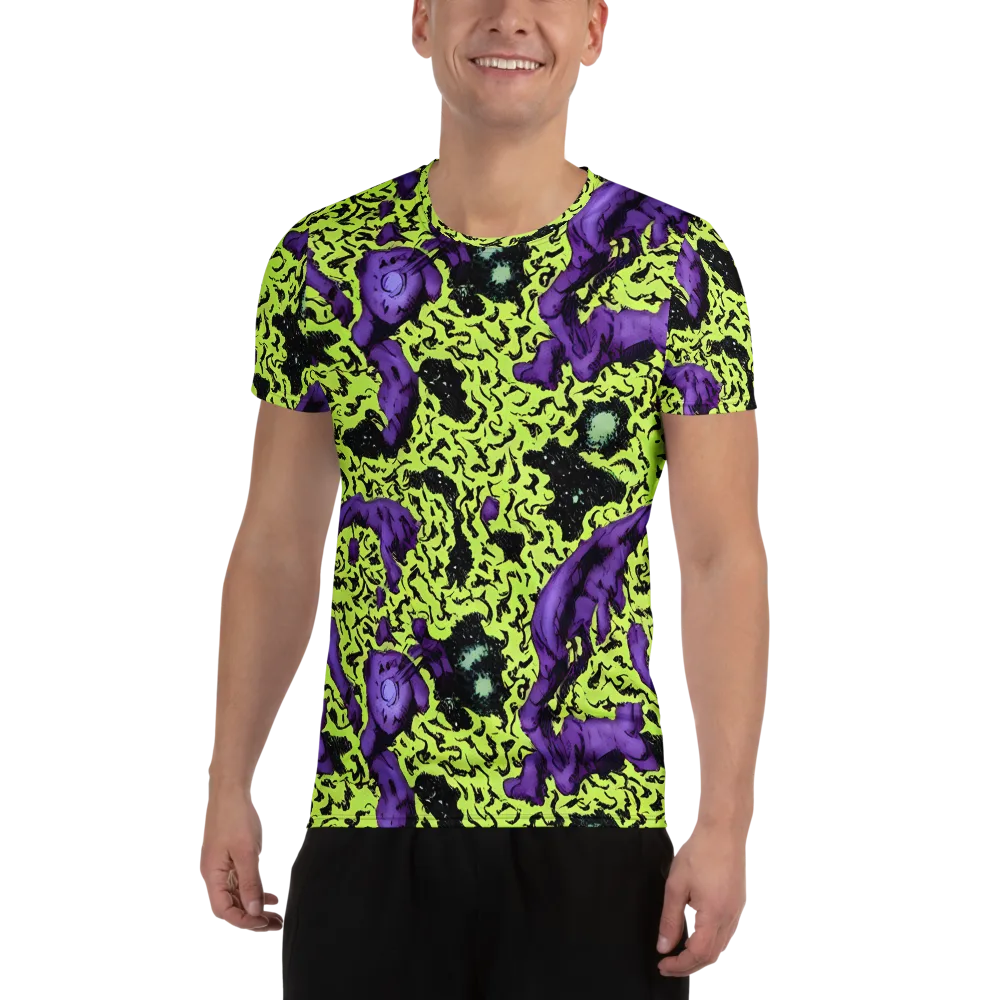 Violet Mayhem on Men's Athletic T-Shirt — Front