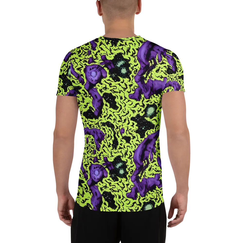 Violet Mayhem on Men's Athletic T-Shirt — Back