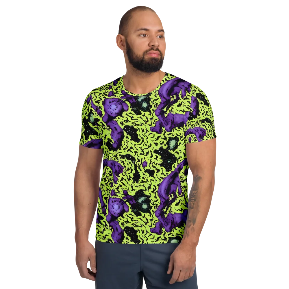 Violet Mayhem on Men's Athletic T-Shirt — Front