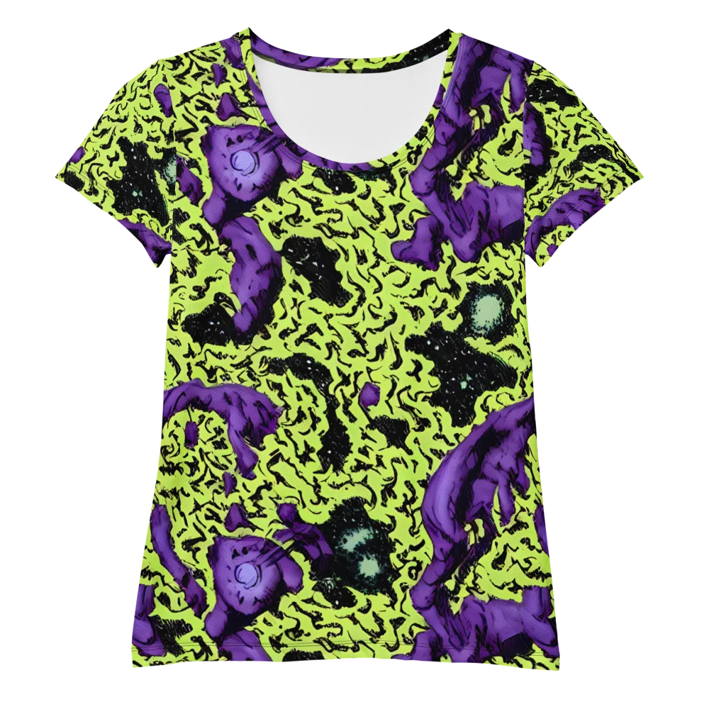 Violet Mayhem on Women's Athletic T-Shirt — Front