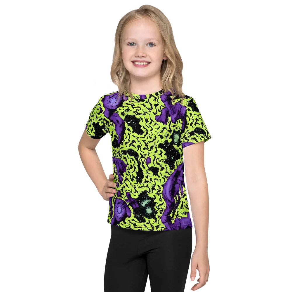 Violet Mayhem on Kids Crew Neck T-Shirt — Front