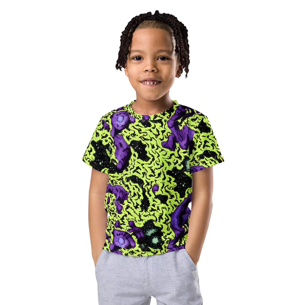 Violet Mayhem on Kids Crew Neck T-Shirt — Front