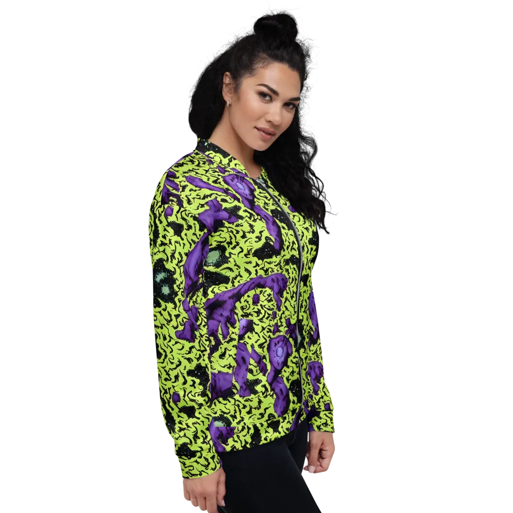 Violet Mayhem on Bomber Jacket — Right