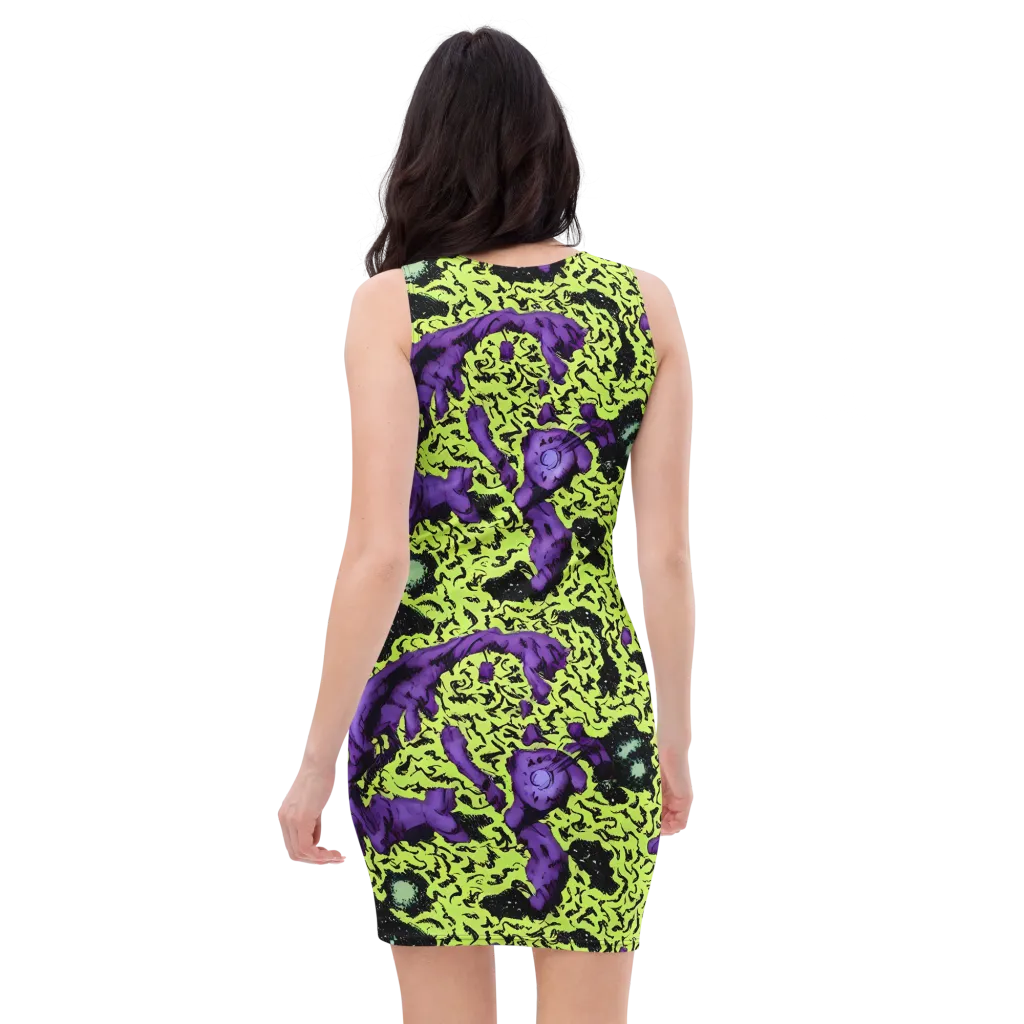Violet Mayhem on Bodycon Dress — Back