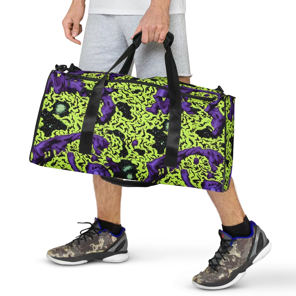 Violet Mayhem on Duffle Bag — Front