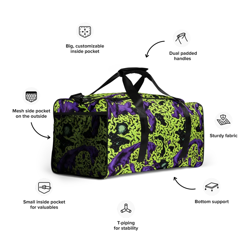 Violet Mayhem on Duffle Bag — Right Front