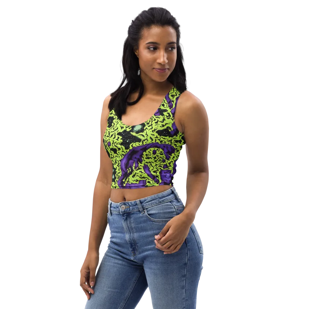 Violet Mayhem on Crop Top — Left Front