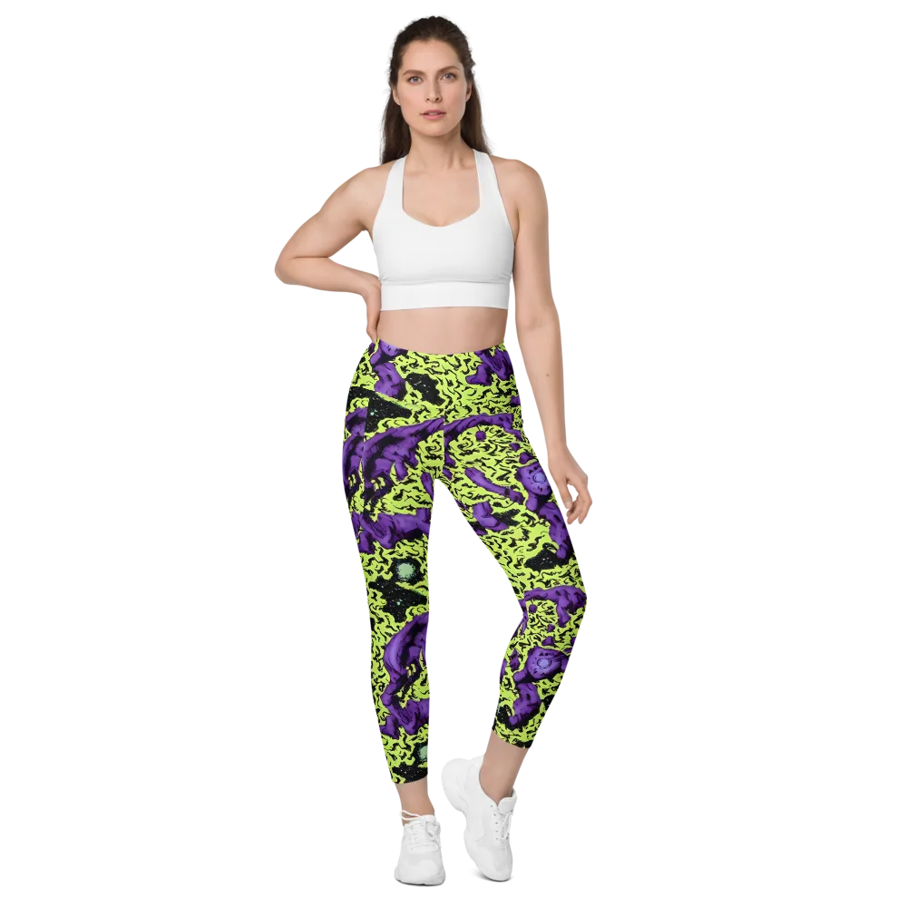 Violet Mayhem on Leggings with Pockets — Front