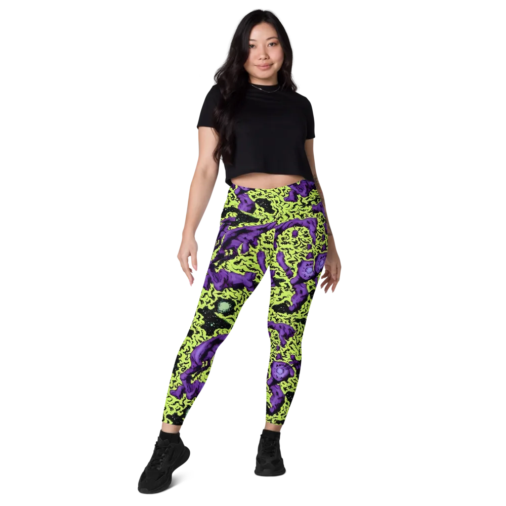 Violet Mayhem on Leggings with Pockets — Front