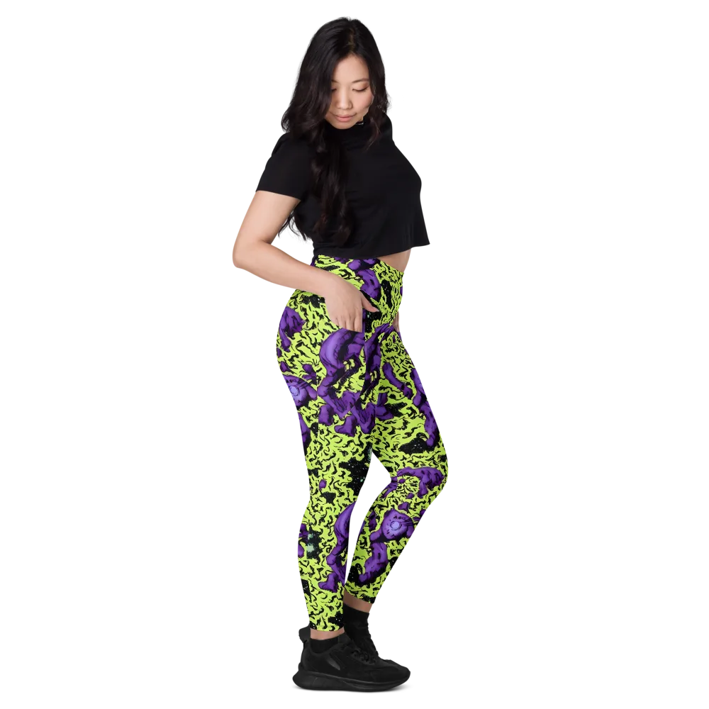 Violet Mayhem on Leggings with Pockets — Right