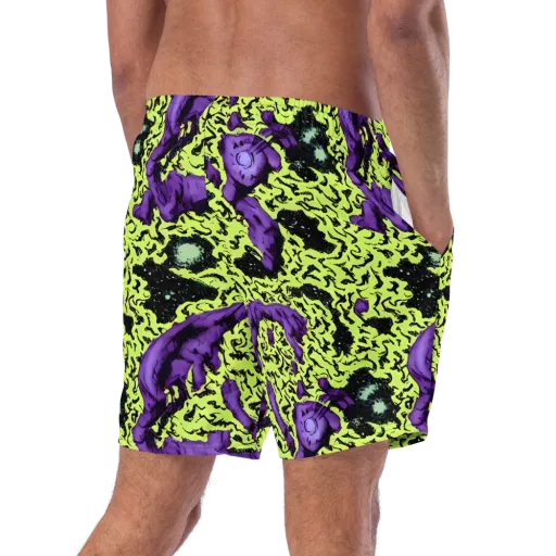 Violet Mayhem on a Swim Trunks