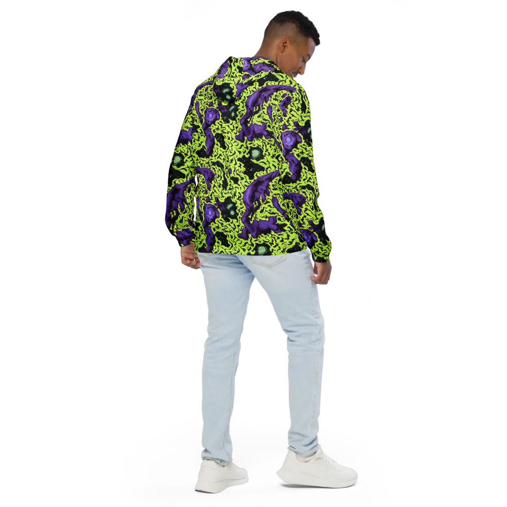 Violet Mayhem on Men's Windbreaker — Back